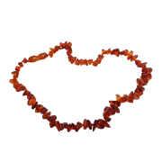 Jantarové korálky pro děti extra leštěné barva koňaku 32 cm