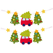 Kreativní sada První navlékání plstěná girlanda Vánoční cesta Haba 