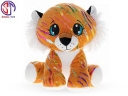 Tygr Star Sparkle plyšový oranžový 24 cm sedící