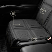 Ochrana na sedadlo vozidla s protiskluzovým silikonem, černá Sipo