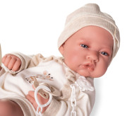 Realistická panenka miminko s celovinylovým tělem 42 cm Lui 50424 Antonio Juan
