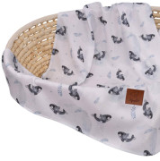 Bambusová letní sada polštářku s medvídkem a přikrývkou Oceán Infantilo