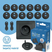 Ochranné kryty na elektrické zásuvky set 12 ks + 2x klíče Sipo