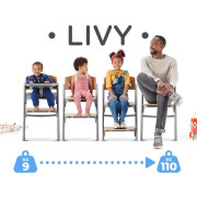 Kinderkraft Židlička jídelní 3v1 Premium Livy