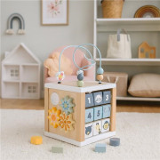 Dřevěná multifunknčí kostka Safari Montessori Baby Mix