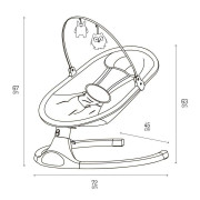 Elektrické houpátko béžové MoMi Kenani