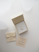 Těhotenský šperk bola Moon stříbrná s broušeným povrchem + řetízek Moniel