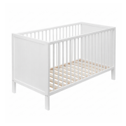 Postýlka dřevěná Mila 3 in 1 White Wood 120 x 60 cm Petite & Mars