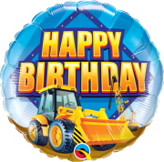 18" fóliový balónek kruh - Bagr a narozeniny