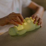 LED silikonová noční lampička Pop It Rgb se zvukem - krokodýl Mary's 