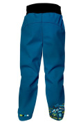 Softshellové kalhoty dětské Bagr modrá