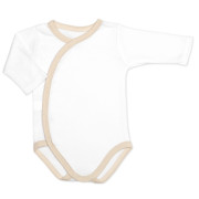 Bavlněná souprava pro miminko do porodnice 6D Made with love béžová Baby Nellys Vel. 56