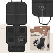 Ochrana na sedadlo vozidla s protiskluzovým silikonem, černá Sipo