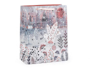 Dárková taška vánoční s glitry 26 x 32 cm