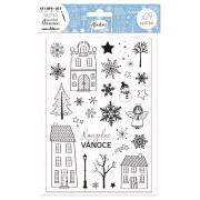 Dětská razítka Aladine Stampo Art, 29 ks - Kouzelné domečky