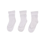 Bambusové ponožky KIKKO Pastels White 2 páry vel. 24-36 měsíců