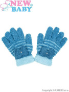 Dětské zimní froté rukavičky prstové s mašličkou New Baby