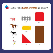 Magnetická stavebnice Farm 25 dílů Magna-tiles