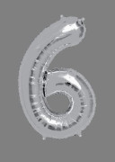 ALBI Nafukovací číslice - Stříbrná 41 cm