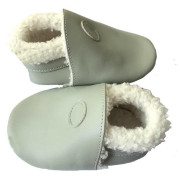 Kožené capáčky Barefoot Zimní Šedé Hopi Hop