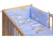 Dětská postýlka s kompletní výbavou 120 x 60 cm, mráček modrá Scarlett