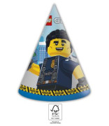Eko papírové čepičky - Lego city, 6 ks