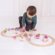 Dřevěná vláčkodráha osmička pro princezny 40 dílů Bigjigs Rail