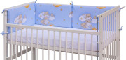 Mantinel do postýlky 4dílný - Mráček - 180 x 30 cm - modrý Scarlett