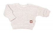 Rostoucí oversize pletený svetřík pro miminko sv. béžový Baby Nellys