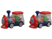 Lokomotiva s ozubenými kolečky se světlem