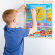 Anglický magnetický kalendář s hodinami Bigjigs Toys