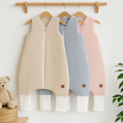 Mušelínový spací vak se zahrnovacími nohavičkami - pudrově růžový Baby Nellys