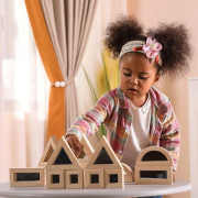 Dřevěné kostky zrcadlové - 16 kusů Viga