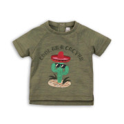 Tričko chlapecké s krátkým rukávem, Minoti, Cactus 1, khaki vel. 86/92