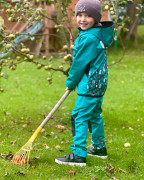Softshellové kalhoty dětské Medvědi tyrkysové Wamu