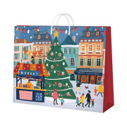 Dárková taška horizontální maxi 45,7 × 15 × 33 cm - Vánoční trhy