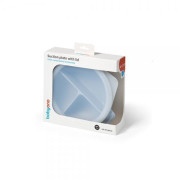 Silikonový talířek s přísavkou a víčkem BabyOno