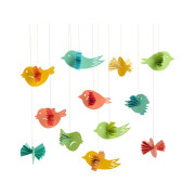 Kreativní sada První skládání Ptáčci závěsní Craft Kit Haba