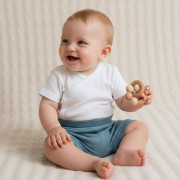 Kraťasy vzor obdélníky modrá Baby Service