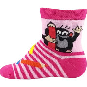 Ponožky kojenecké Krteček obrázkové mix pro holčičky (3 páry)