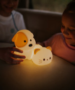 LED silikonová noční lampička Rgb se zvukem - odpočívající pejsek Mary's 