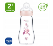 Dětská antikoliková skleněná láhev Feel Good 260 ml MAM