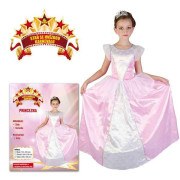 Šaty na karneval - Princezna růžovo-bílé