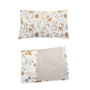 Povlečení 120x90 cm (peřinka + polštářek) Lesní zvířátka/béžová Bomimi 