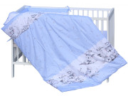 Postýlka 120 x 60 cm s kompletní výbavou Scarlett Koala - modrá