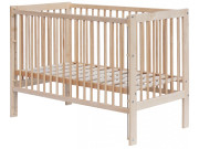 Postýlka se stahovacím bokem Scarlett Perta - buk - Přírodní 120 x 60 cm