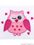 Dětská osuška 80x80 Akuku růžová se sovou