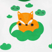 Kojenecká bavlněná košilka New Baby Liška zelená
