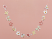 Dekorativní girlanda Květiny a motýli