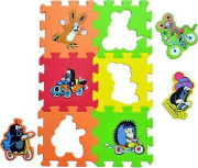 Pěnové puzzle Krtek 15x15cm SÉRIE DOPRAVNÍ PROSTŘEDKY